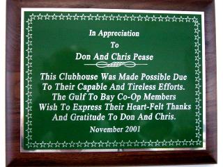 Pease Plaque Presentation Slide 1