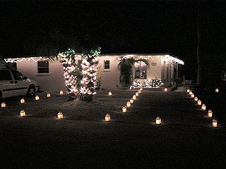 Christmas Luminaries at Gulf to Bay Slide 1